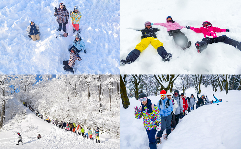 雪山ハイク様子